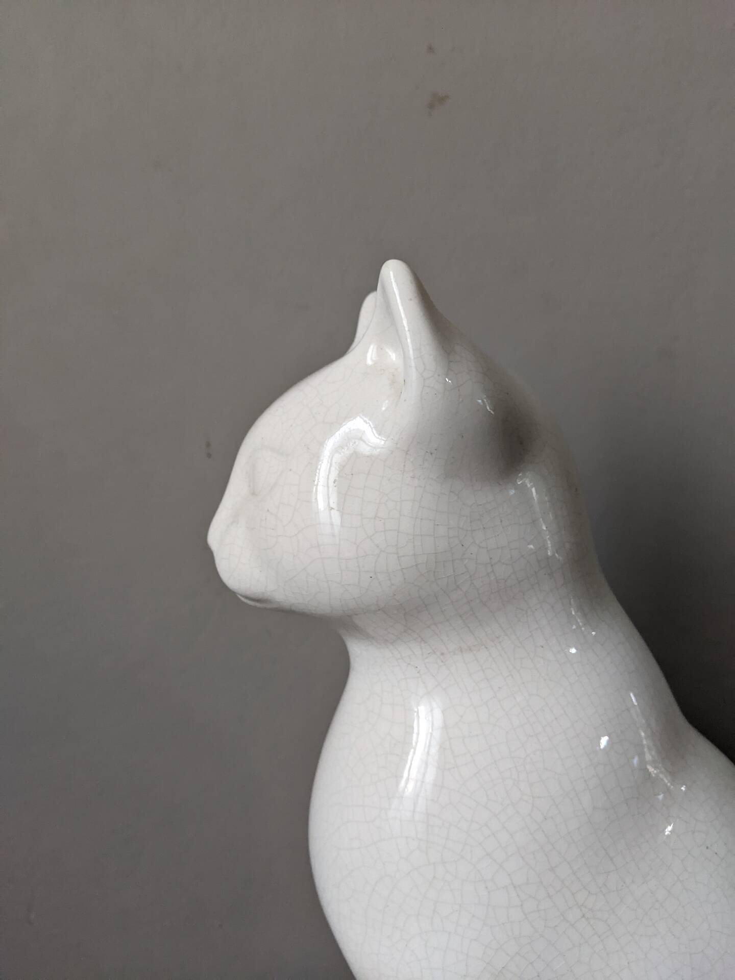 Chat en céramique sculpture artisanale