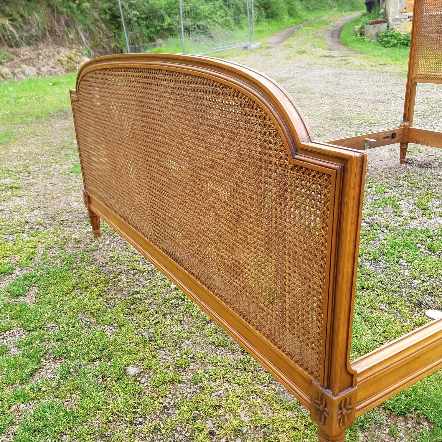 Louis XVI style cane bed