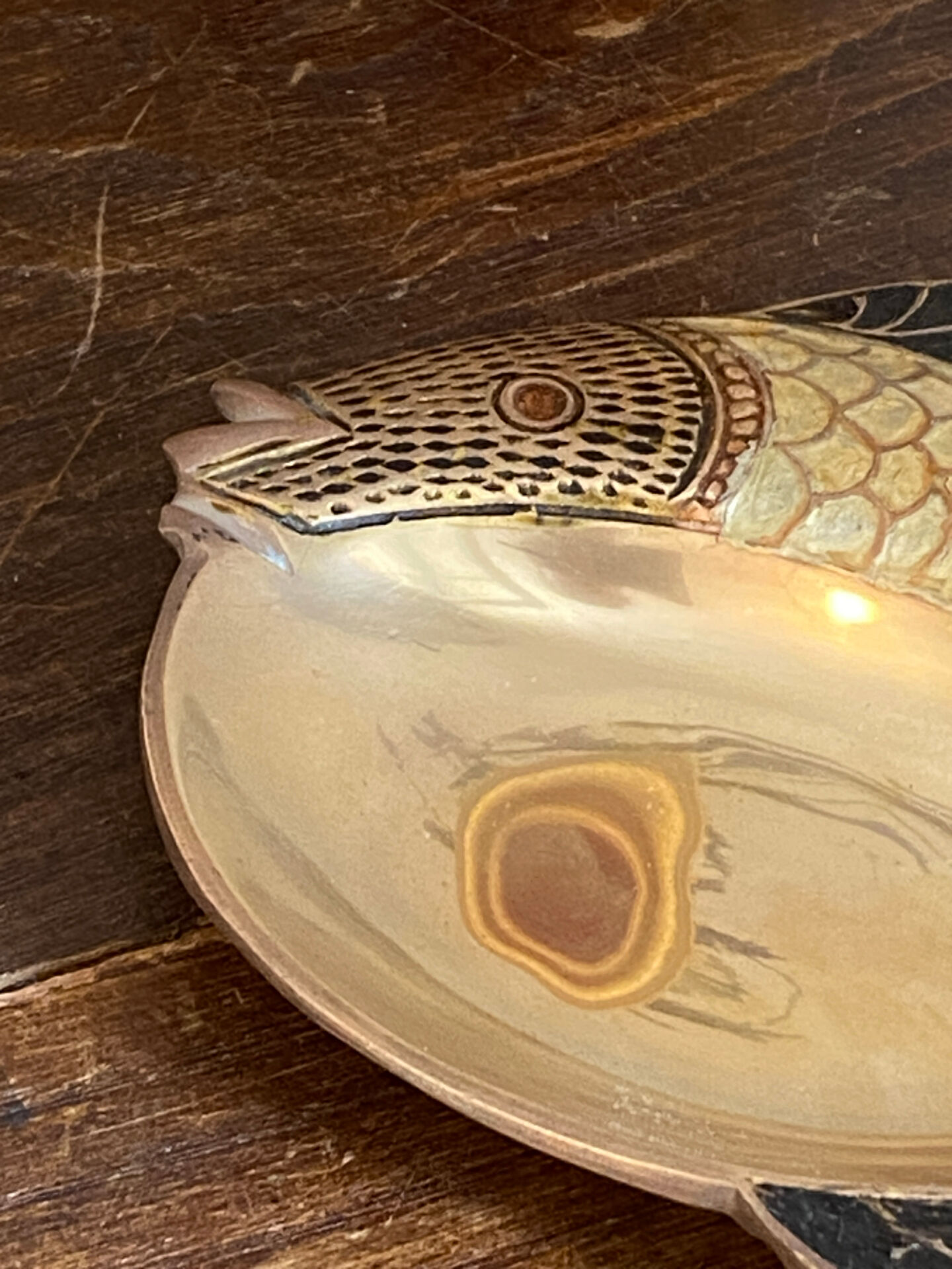 Vide-poche poisson en laiton et nacre