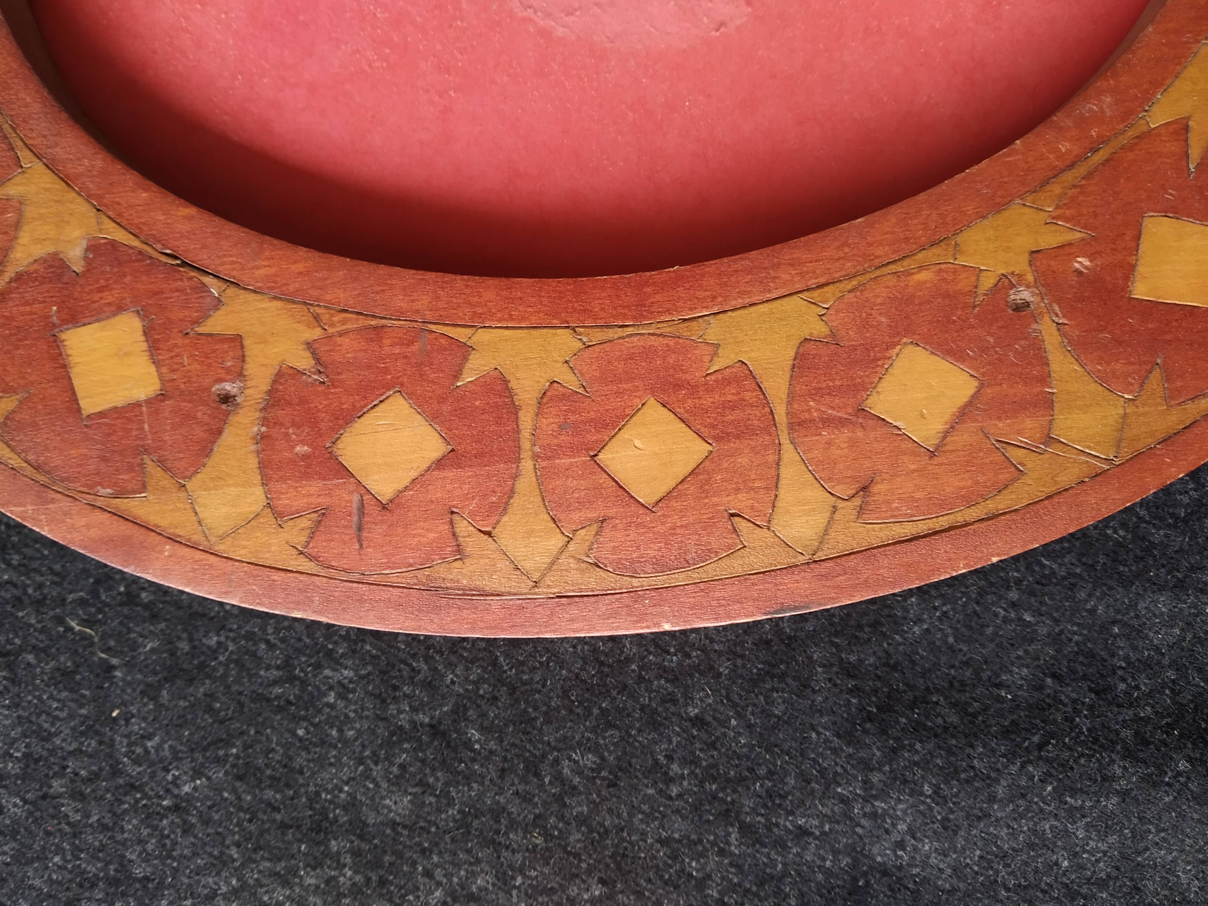 Frame art nouveau wood painted décor 16 cm x 11 cm