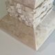 Column, Hollywood Regency style travertine pedestal, 1970s