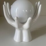 Vintage 80s ceramic hand lamp