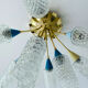 vintage lamp ceiling lamp, 50 years, brass glass, blue beige gold