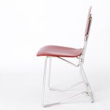 Set of 4 stacking chairs by Armin Wirth, model Aluflex, 1951 Germany