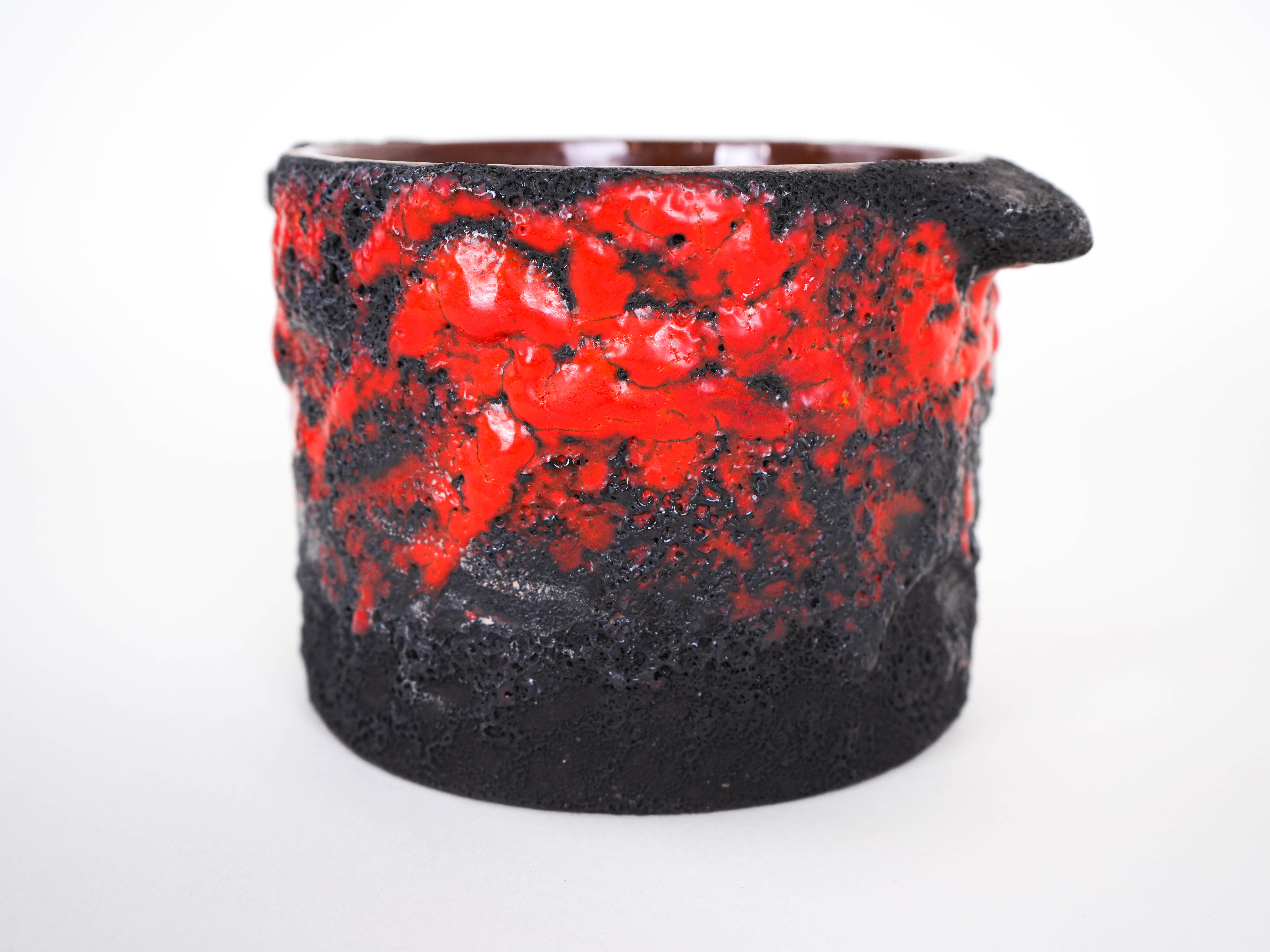 Ceramic vase, Fat Lava, German design, 1960s, made in Germany