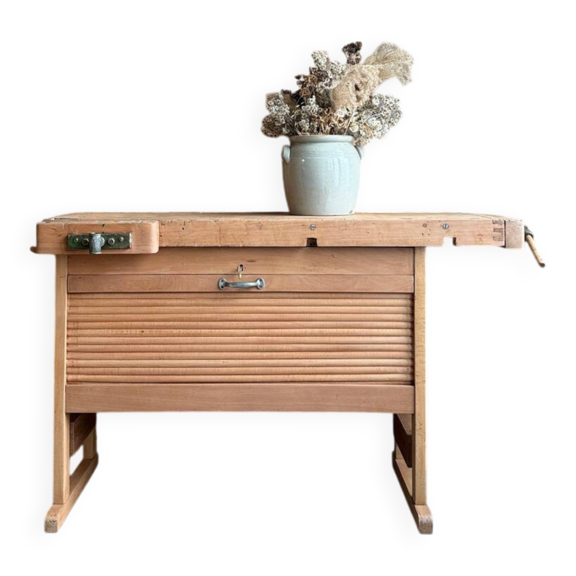 Vintage solid beech workbench (renovated)