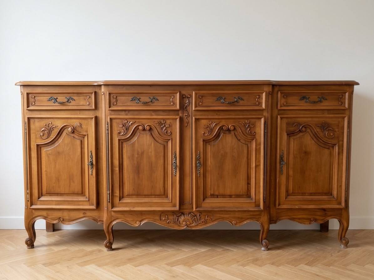 Artisanal sideboard in solid light oak