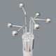 Chrome metal coat rack floor lamp, 1970s