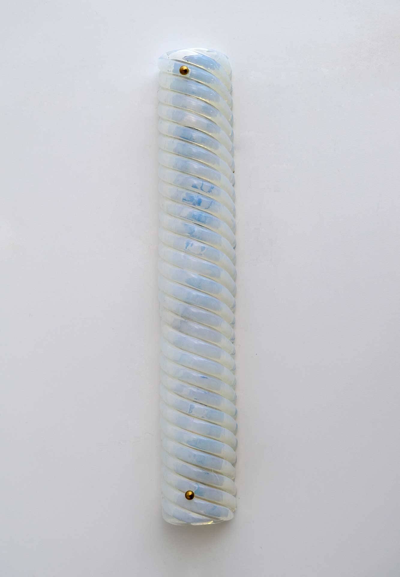 Modern Italian Murano Glass Iridescent Milk Wall Sconces, 80s