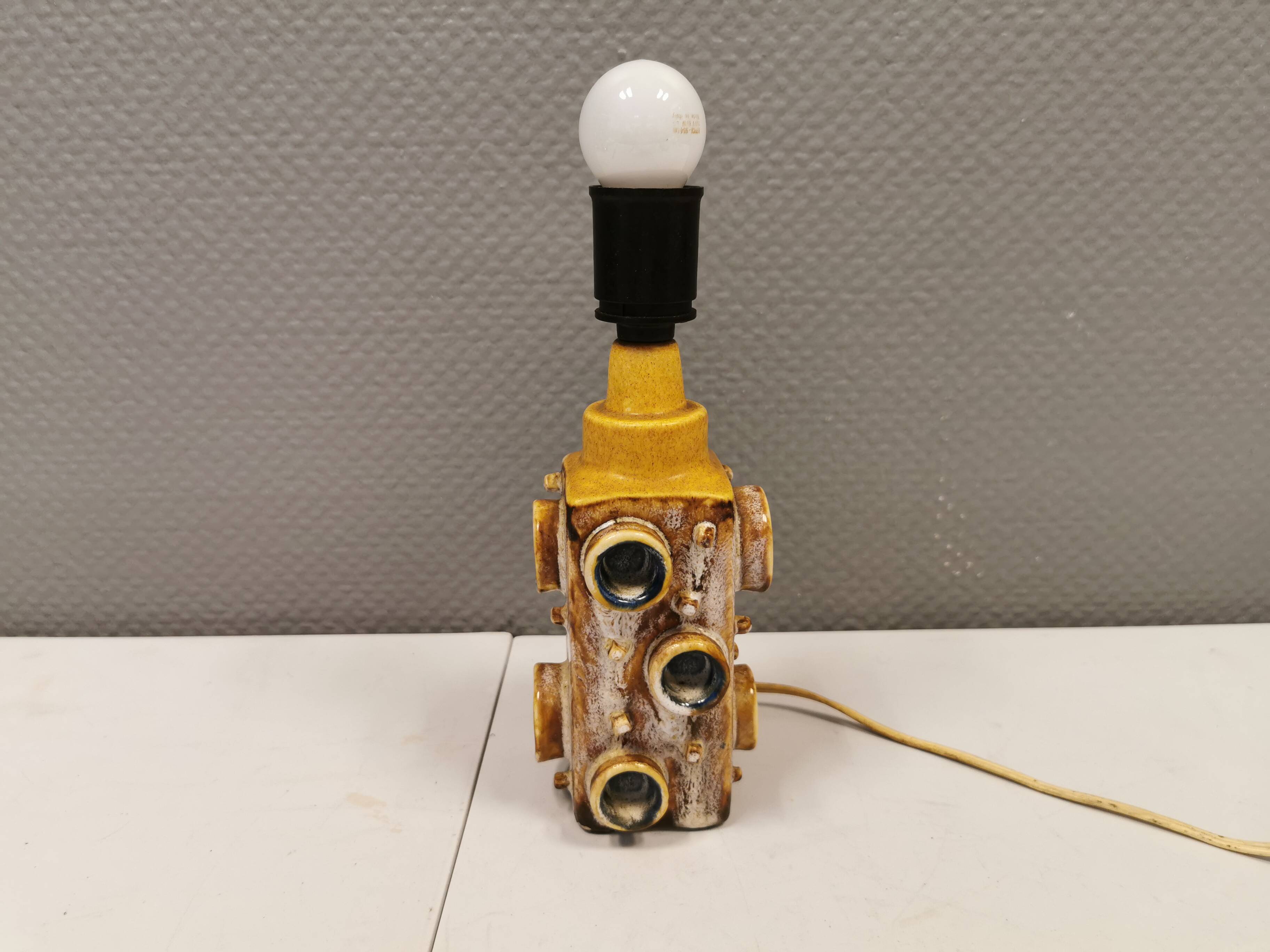 Danish Ceramic table lamp, estimated 1970s