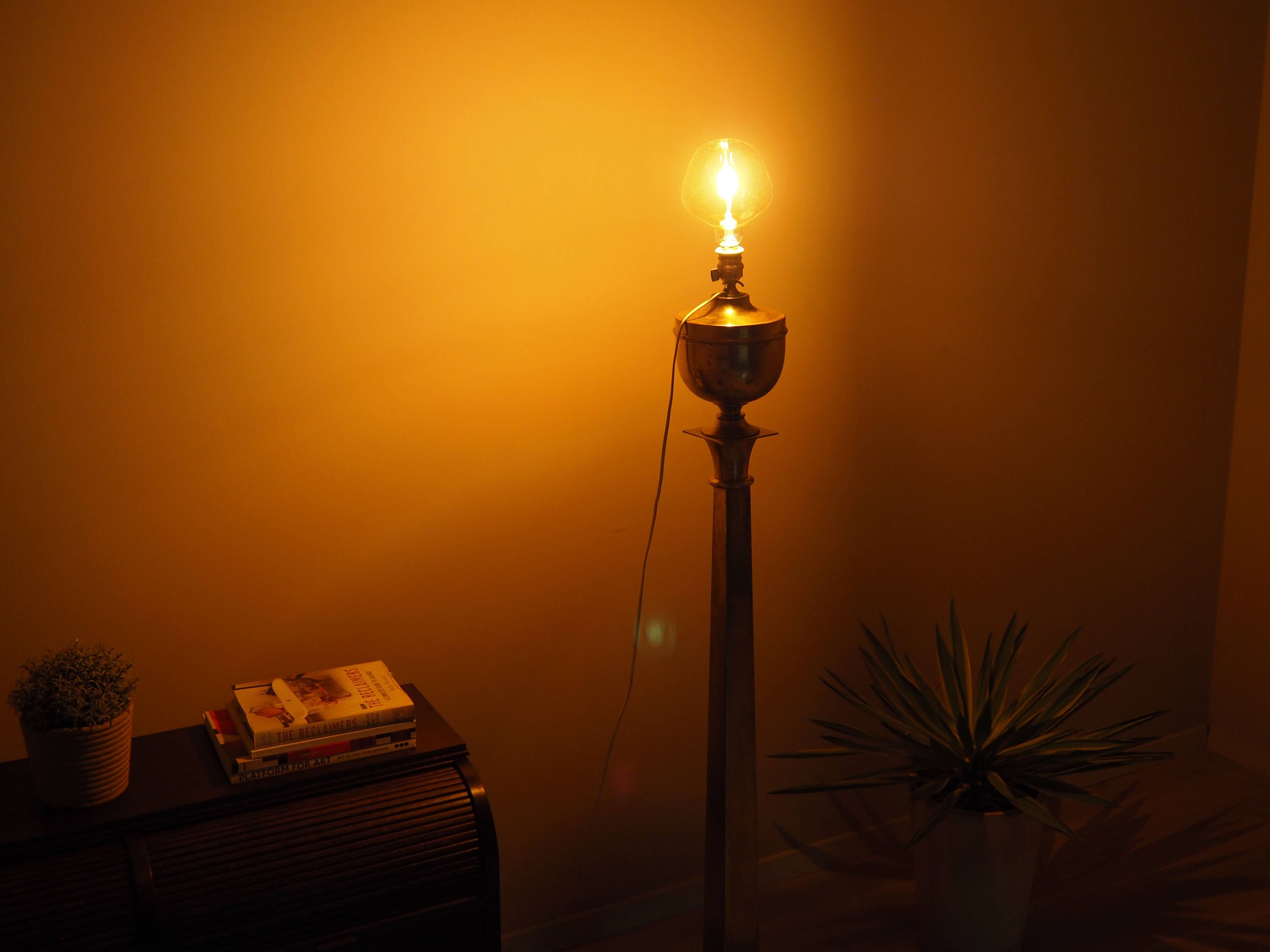 Brass lamp, Danish design, 1960s, production: Denmark