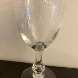 4 verres à pied gravés et soufflés