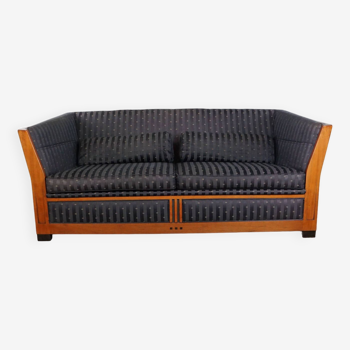 Schuitema Art Deco design 2.5-seater sofa with anthracite fabric upholstery