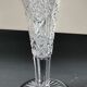 Tulip-shaped single-flower vase. Bohemian crystal. Stars/crosses, 21 cm