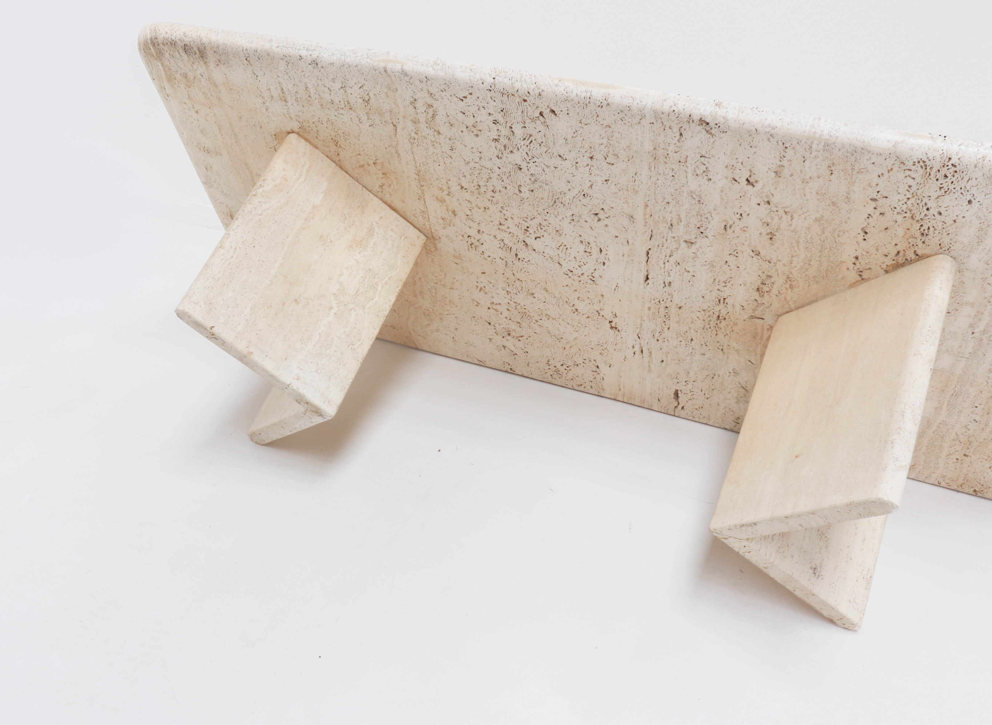 Vintage italian travertine coffee table