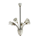 Venetian chandelier in colorless and white murano glass, venini circa 1940
