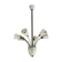 Venetian chandelier in colorless and white murano glass, venini circa 1940
