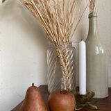 Duo of salt shaker and pepper in vintage wood from the 90s: apple and pear