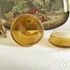 Bocal vintage en verre jaune