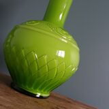 Vase verre opaline vert pomme