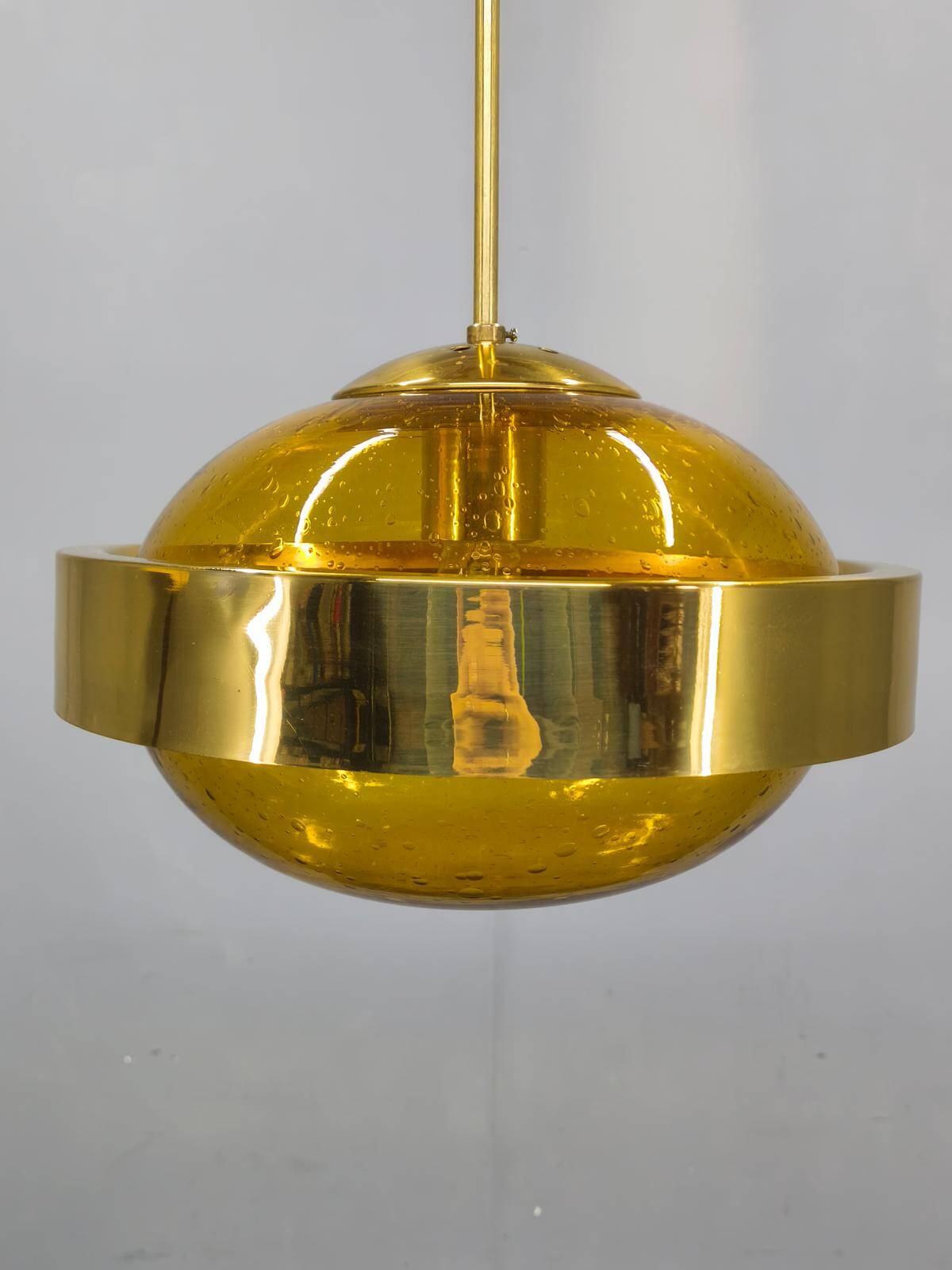 Space Age UFO Pendant Lamp by Kamenický Šenov, Czechoslovakia 1970s