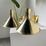 Pair of Hovik Lys brass wall lights Jonas Hidle Denmark