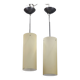 1980s pair of Aureliano Toso glass pendant lights, Italy