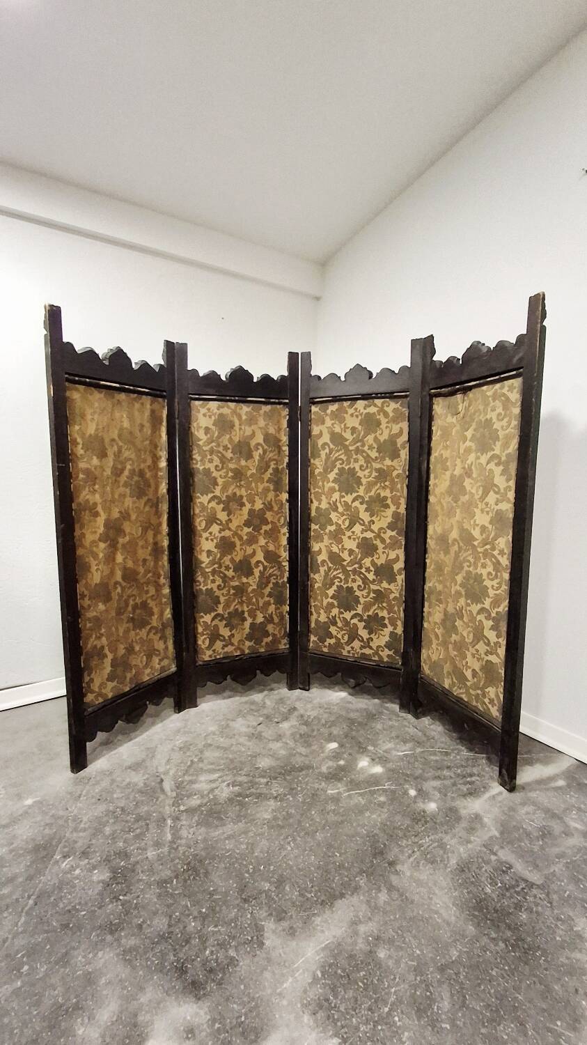 Antique Hand-Carved Wooden Room Divider