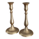 Pair of bronze candle holders