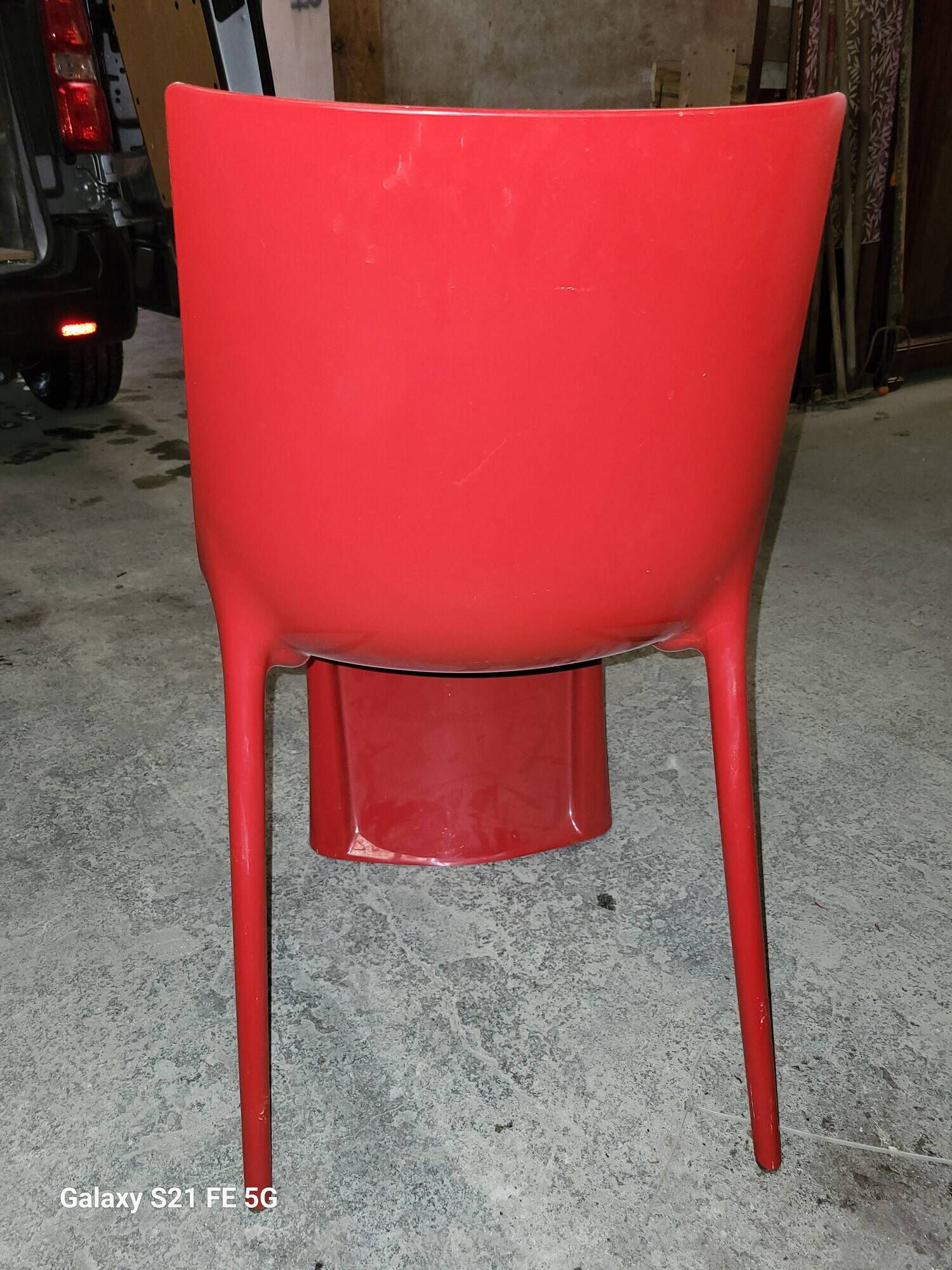 Red PVC chair