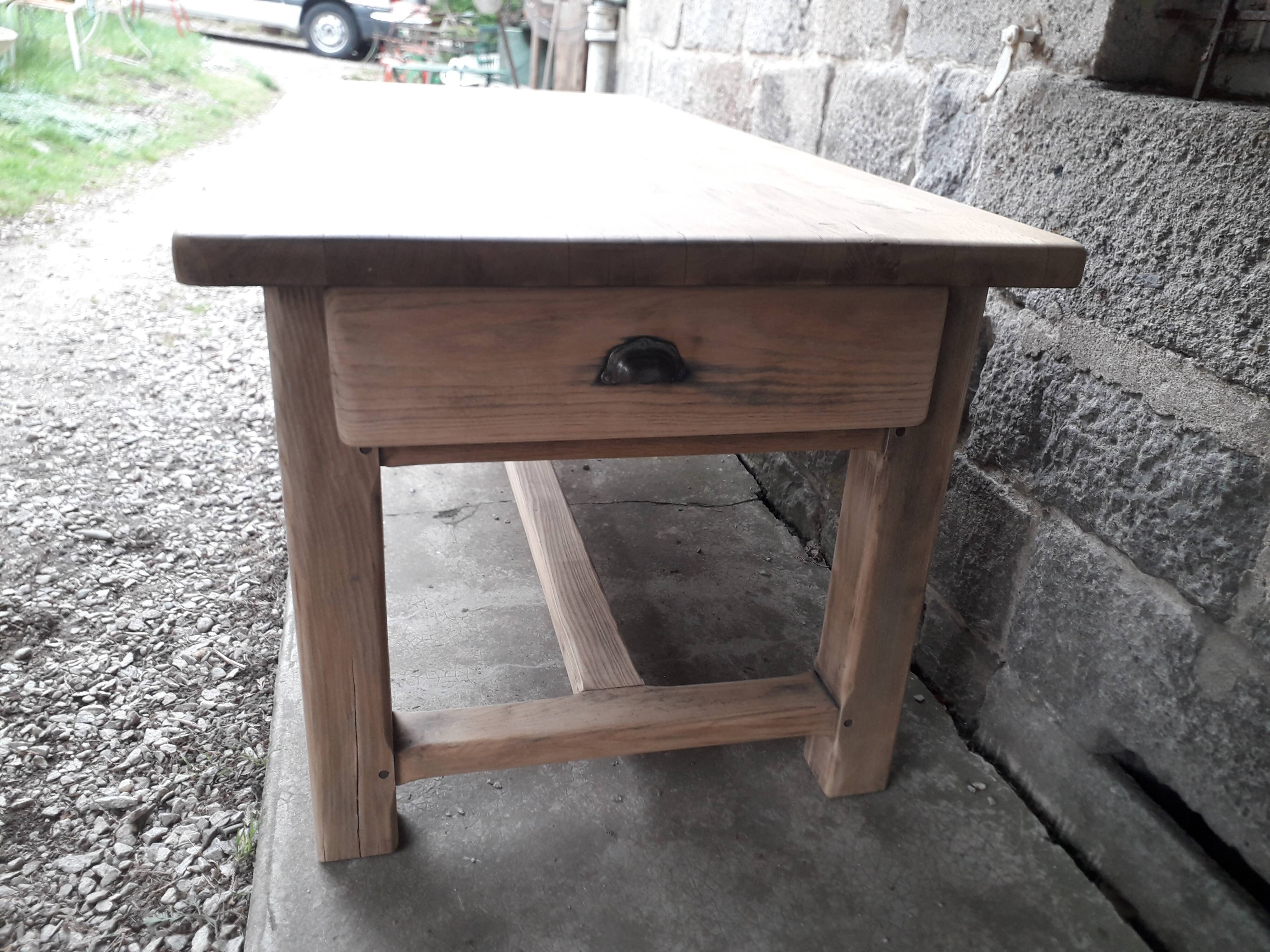 Solid oak farmhouse table, 200 cm