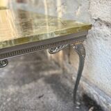 Louis XV style coffee table in onyx and metal