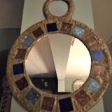 Lead and glass hand mirror
