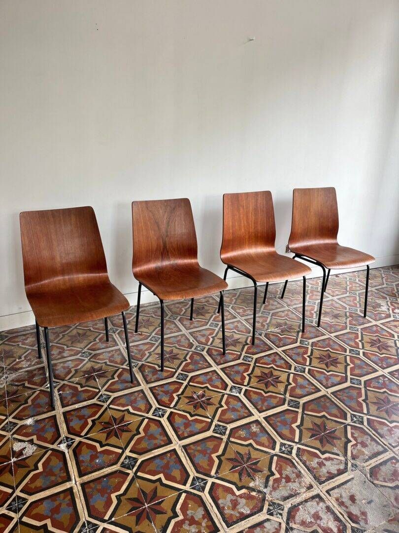 'Euroika' set of 4 chairs – Friso Kramer for Auping