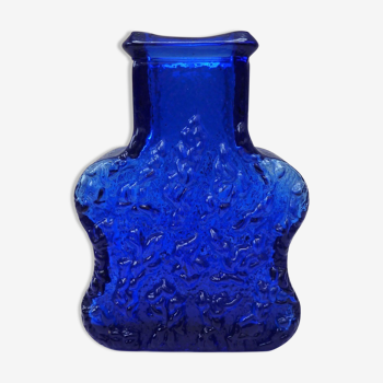 Vase bleu cobalt Skurf par Lars Hellsten