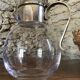 Art Deco carafe in silver metal and blown glass