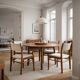 Chaises en teck et tissu beige danois modernes du milieu du siècle, ensemble de 4