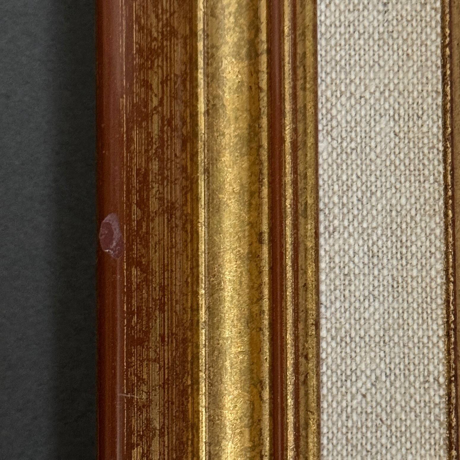 Oil on canvas still life with flowers by M. Brochard 20th century