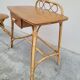 1950 vintage rattan dressing table with sun mirror
