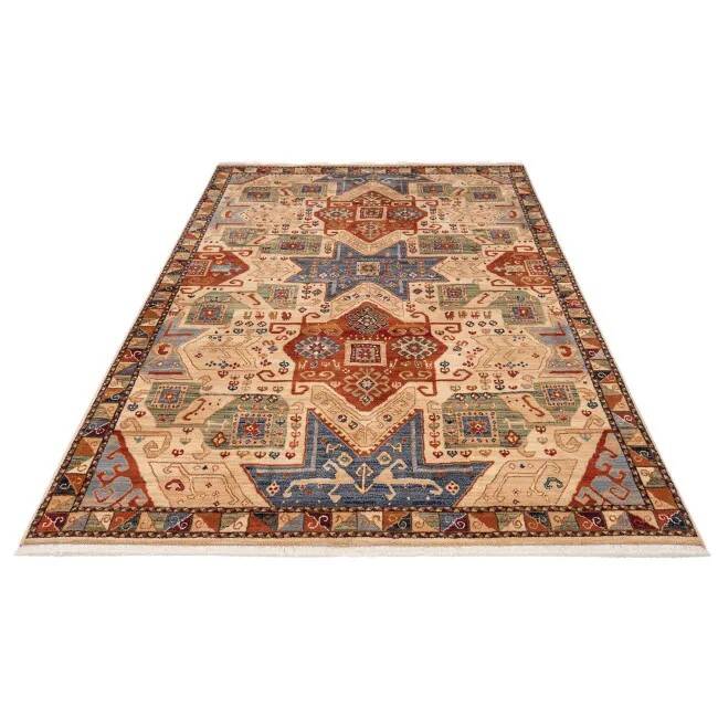 Ethnic rug red beige OTTO - Wool