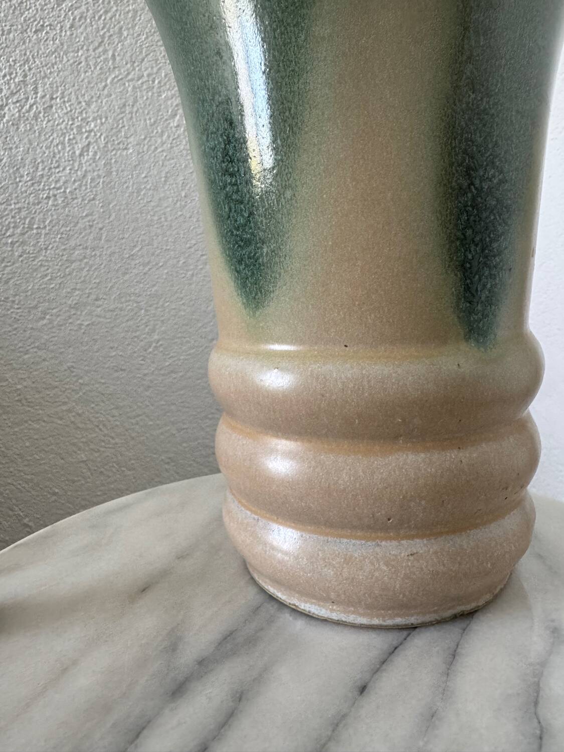 Art Deco flamed stoneware vase
