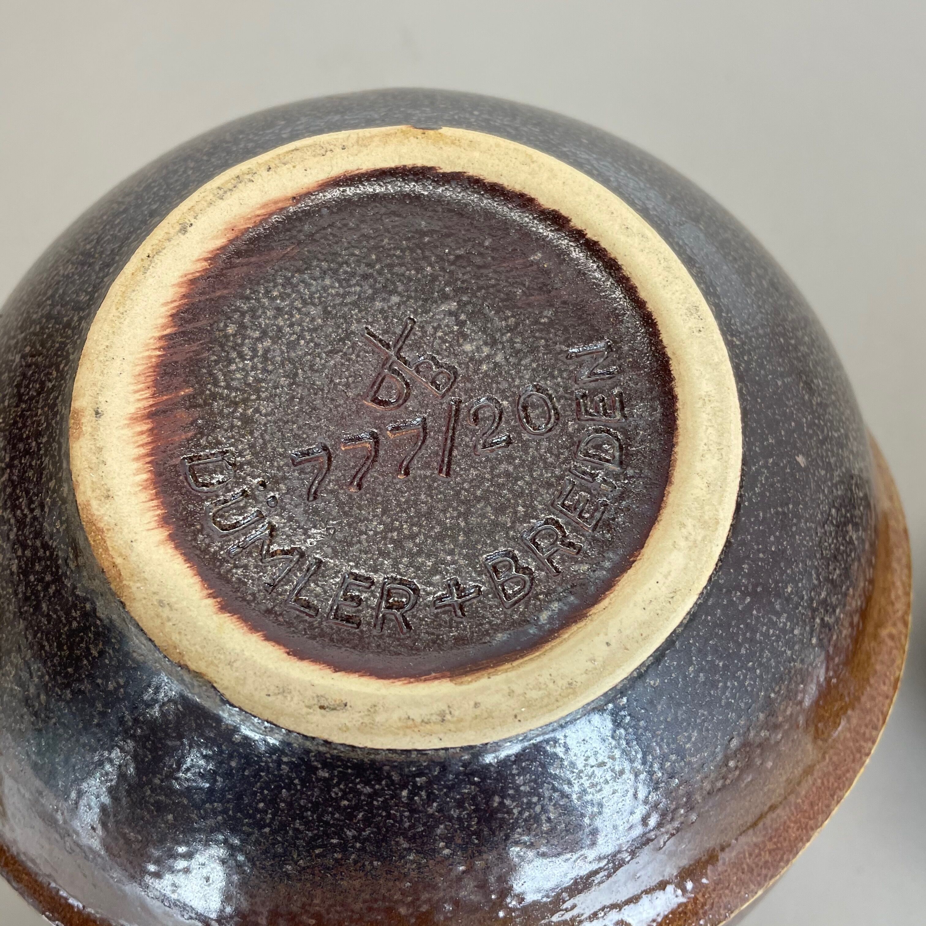 Set of 2 rare ceramic pottery "orion" vases by dümler and breiden, germany 1970s