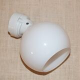 Art Deco bathroom light in opaline and porcelain