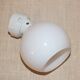 Art Deco bathroom light in opaline and porcelain