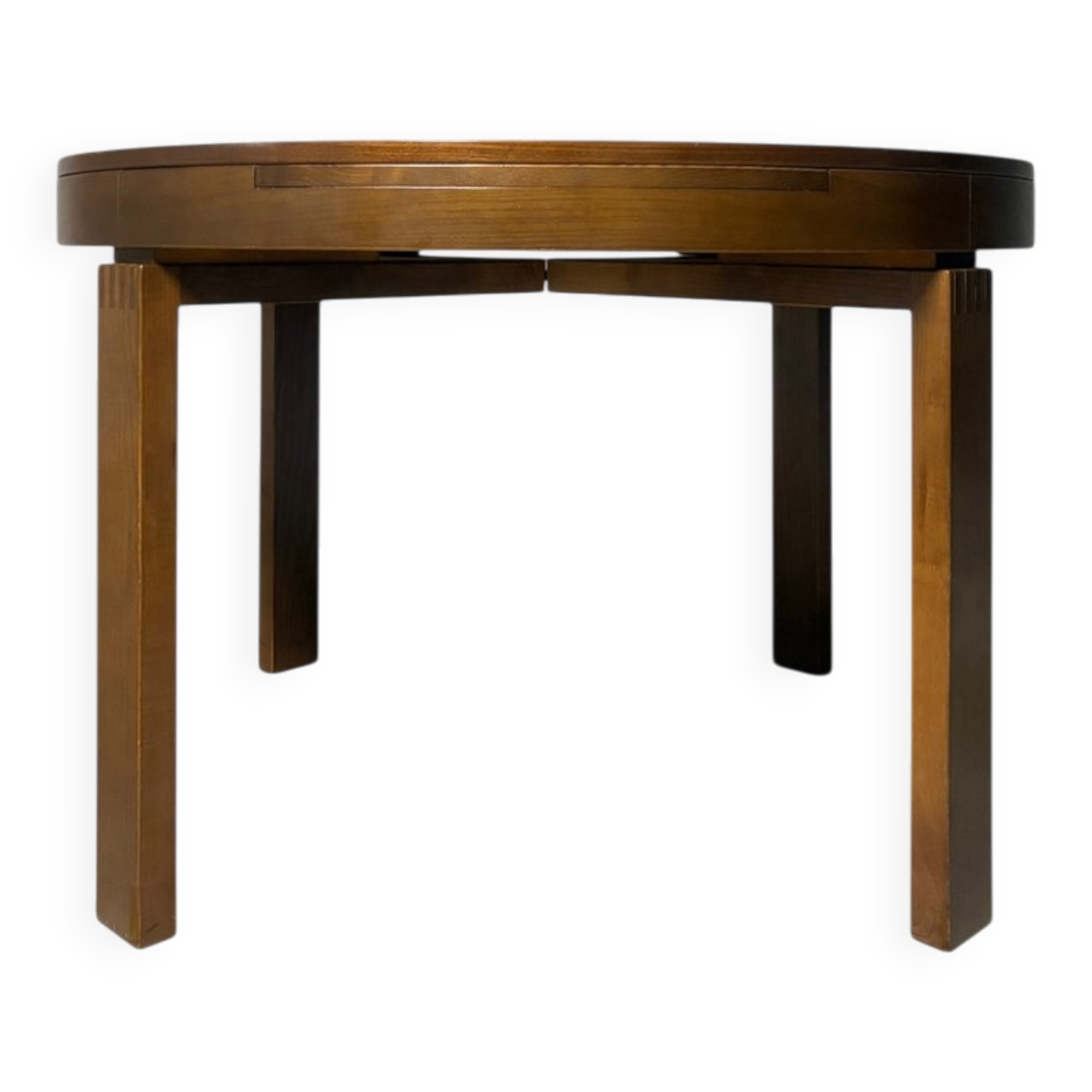 Brutalist extendable round table, 1960s