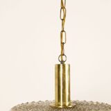 Vitrika 'Prizmpendel' brass and pressed glass pendant lamp