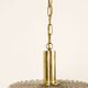 Vitrika 'Prizmpendel' brass and pressed glass pendant lamp
