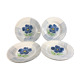4 assiettes plates vintage fleur bleue Digoin Sarreguemines modele Valentin