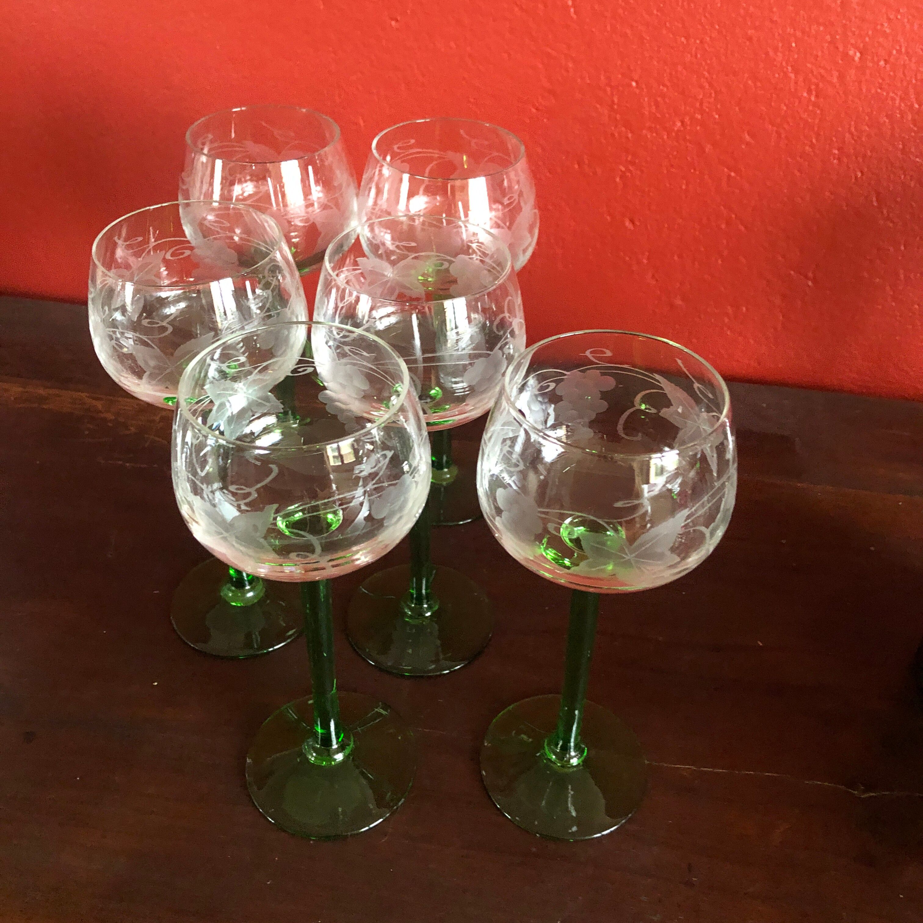 6  verres "ballon" vin d'Alsace cristal