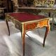 Louis XV style flat desk with marquetry from the Napoleonic III period.